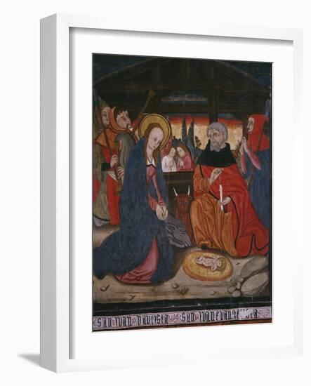 Nativity, Panel from the Church San Andres of Tortura, Late 15th Century-Early 16th Century-Spanish School-Framed Giclee Print