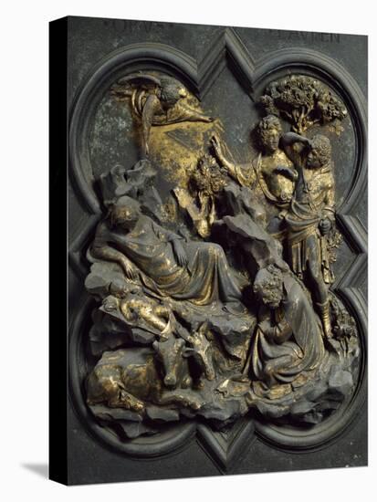 Nativity, Panel-Lorenzo Ghiberti-Stretched Canvas