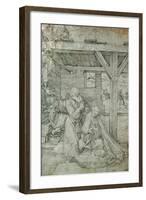 Nativity, Pen and Ink-Albrecht Dürer-Framed Giclee Print