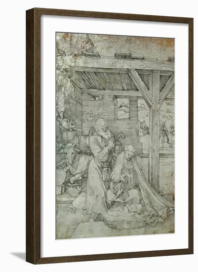 Nativity, Pen and Ink-Albrecht Dürer-Framed Giclee Print