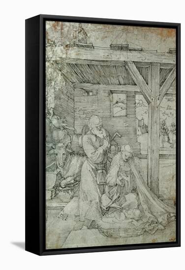 Nativity, Pen and Ink-Albrecht Dürer-Framed Stretched Canvas