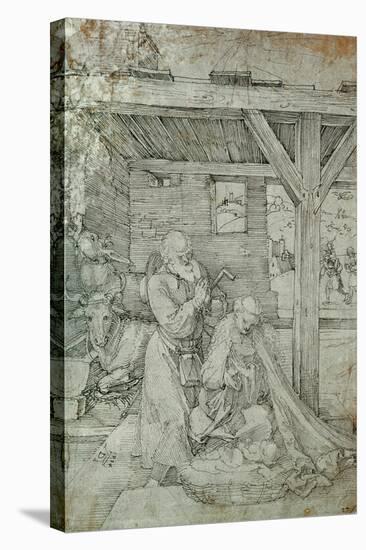 Nativity, Pen and Ink-Albrecht Dürer-Stretched Canvas