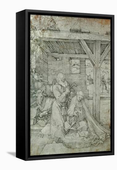 Nativity, Pen and Ink-Albrecht Dürer-Framed Stretched Canvas