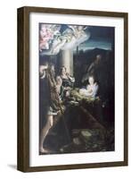 Nativity Scene, 1522-1530-Correggio-Framed Giclee Print