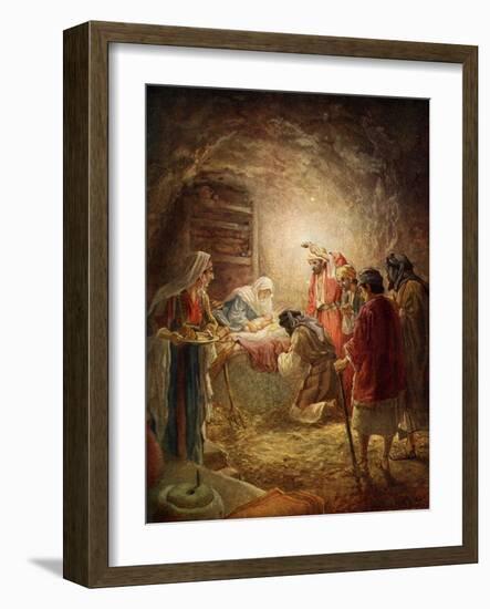 Nativity scene - Bible-William Brassey Hole-Framed Giclee Print