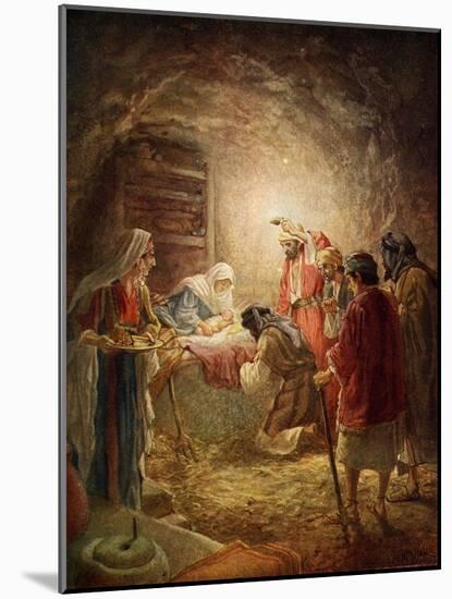 Nativity scene - Bible-William Brassey Hole-Mounted Giclee Print