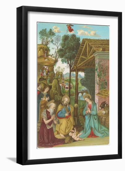 Nativity Scene by Pinturicchio, Rome-null-Framed Art Print