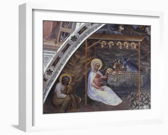 Nativity, Scene from New Testament Stories, 1375-1378-Giusto de' Menabuoi-Framed Giclee Print