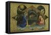 Nativity, Scene from Predella of Coronation of Virgin-Lorenzo Monaco-Framed Stretched Canvas