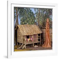 Nativity Scene with Terracotta Figurine, 1968, Brazil-null-Framed Giclee Print