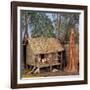 Nativity Scene with Terracotta Figurine, 1968, Brazil-null-Framed Giclee Print