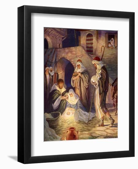 Nativity Scene-Milo Winter-Framed Premium Giclee Print