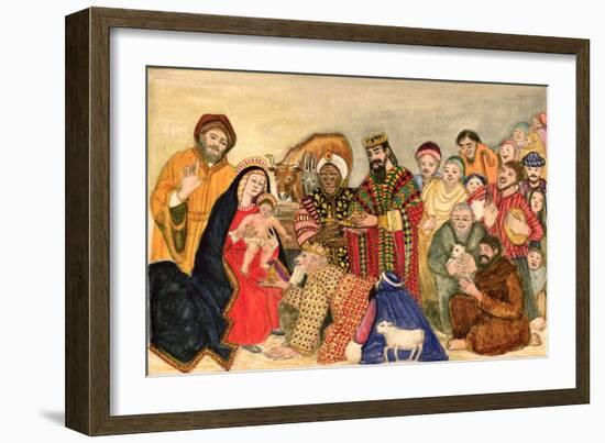 Nativity Scene-Gillian Lawson-Framed Giclee Print
