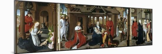 Nativity. The Adoration of the Magi. Purification, 1479-1480.-Hans Memling-Mounted Giclee Print