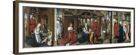 Nativity, the Adoration of the Magi. the Presentation of Jesus at the Temple, 1479-1480-Hans Memling-Framed Premium Giclee Print