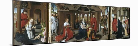 Nativity, the Adoration of the Magi. the Presentation of Jesus at the Temple, 1479-1480-Hans Memling-Mounted Giclee Print