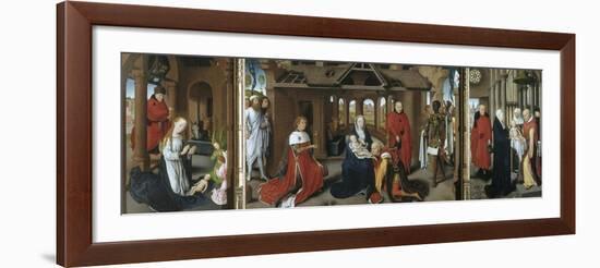 Nativity, the Adoration of the Magi. the Presentation of Jesus at the Temple, 1479-1480-Hans Memling-Framed Giclee Print