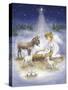Nativity with angel-MAKIKO-Stretched Canvas