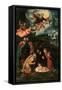 Nativity with God the Father-Battista Dossi-Framed Stretched Canvas