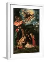 Nativity with God the Father-Battista Dossi-Framed Giclee Print