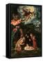 Nativity with God the Father-Battista Dossi-Framed Stretched Canvas