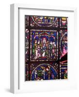 Nativity with Magi and Shepherds (Stained Glass)-English-Framed Premium Giclee Print