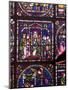 Nativity with Magi and Shepherds (Stained Glass)-English-Mounted Premium Giclee Print