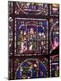 Nativity with Magi and Shepherds (Stained Glass)-English-Mounted Giclee Print