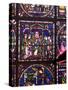 Nativity with Magi and Shepherds (Stained Glass)-English-Stretched Canvas