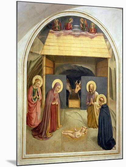 Nativity, with St. Catherine of Alexandria and St. Peter the Martyr, 1442-Fra Angelico-Mounted Giclee Print