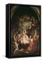 Nativity with St. Jerome-Stefano Maria Legnani-Framed Stretched Canvas