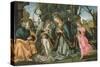 Nativity with Two Angels, Possibly Early 1490s (Panel)-Filippino Lippi-Stretched Canvas