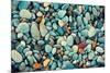 Natural Abstract Vintage Colorful Pebbles Background-vvvita-Mounted Photographic Print