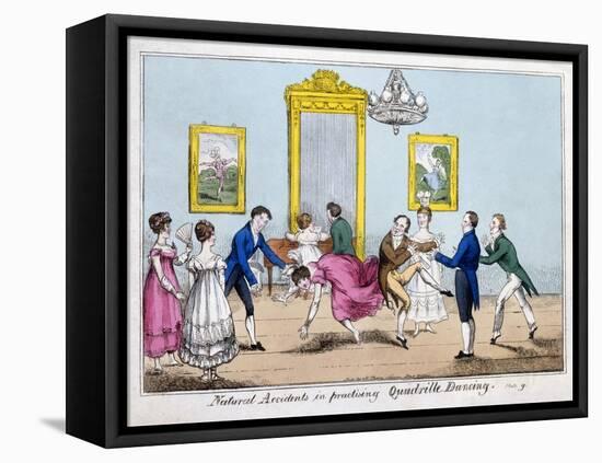 Natural Accidents in Practising Quadrille Dancing, Pub. Cleary, 1805-null-Framed Stretched Canvas