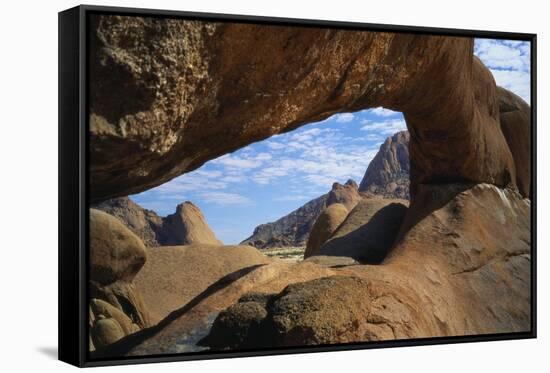 Natural Arch at Spitzkoppe, Namibia, Africa-Geoff Renner-Framed Stretched Canvas