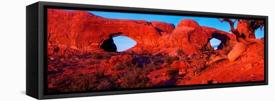 Natural arches at Arches National Park, Moab, Utah, USA-null-Framed Stretched Canvas