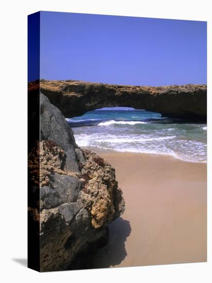 Natural Beach Bridge, Aruba, Caribbean-Bill Bachmann-Stretched Canvas