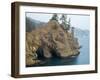 Natural Bridge at Coast, Thunder Cove, Oregon Coast, Brookings, Curry County, Oregon, Usa-null-Framed Photographic Print