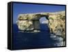 Natural Bridge Close to Dwejra Bay, Gozo, Malta, Mediterranean, Europe-Fred Friberg-Framed Stretched Canvas