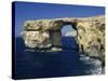 Natural Bridge Close to Dwejra Bay, Gozo, Malta, Mediterranean, Europe-Fred Friberg-Stretched Canvas