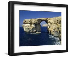 Natural Bridge Close to Dwejra Bay, Gozo, Malta, Mediterranean, Europe-Fred Friberg-Framed Photographic Print