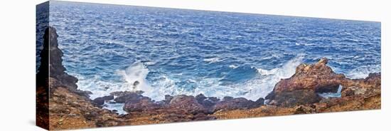 Natural Bridge of Rocks at the Coast, Colorado Point, Aruba-null-Stretched Canvas