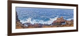 Natural Bridge of Rocks at the Coast, Colorado Point, Aruba-null-Framed Photographic Print