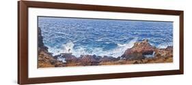 Natural Bridge of Rocks at the Coast, Colorado Point, Aruba-null-Framed Photographic Print