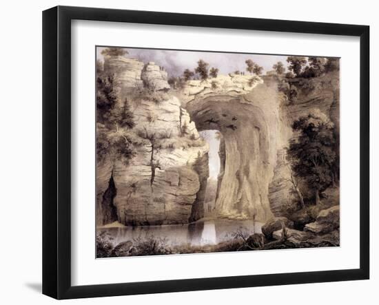 Natural Bridge, Rockbridge County, from 'Album of Virginia', 1858-Edward Beyer-Framed Giclee Print