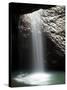 Natural Bridge Waterfall, Springbrook National Park, Gold Coast Hinterland, Queensland, Australia-David Wall-Stretched Canvas