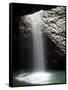 Natural Bridge Waterfall, Springbrook National Park, Gold Coast Hinterland, Queensland, Australia-David Wall-Framed Stretched Canvas