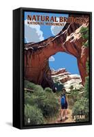Natural Bridges National Monument, Utah - Sipapu Bridge-Lantern Press-Framed Stretched Canvas