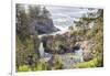 Natural Bridges Viewpoint, Oregon, USA. View of the Natural Bridges on the Oregon coast.-Emily Wilson-Framed Photographic Print