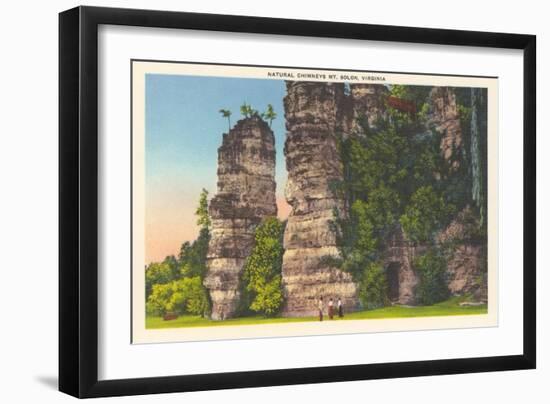 Natural Chimneys, Mt. Solon-null-Framed Art Print